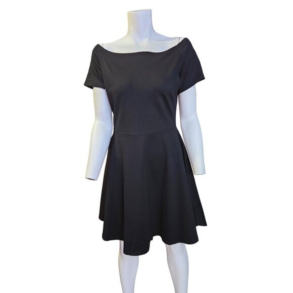 Sarin Mathews Off Shoulder Fit & Flare  High Low Hem Minimalist Dress Womens L - Picture 2 of 7